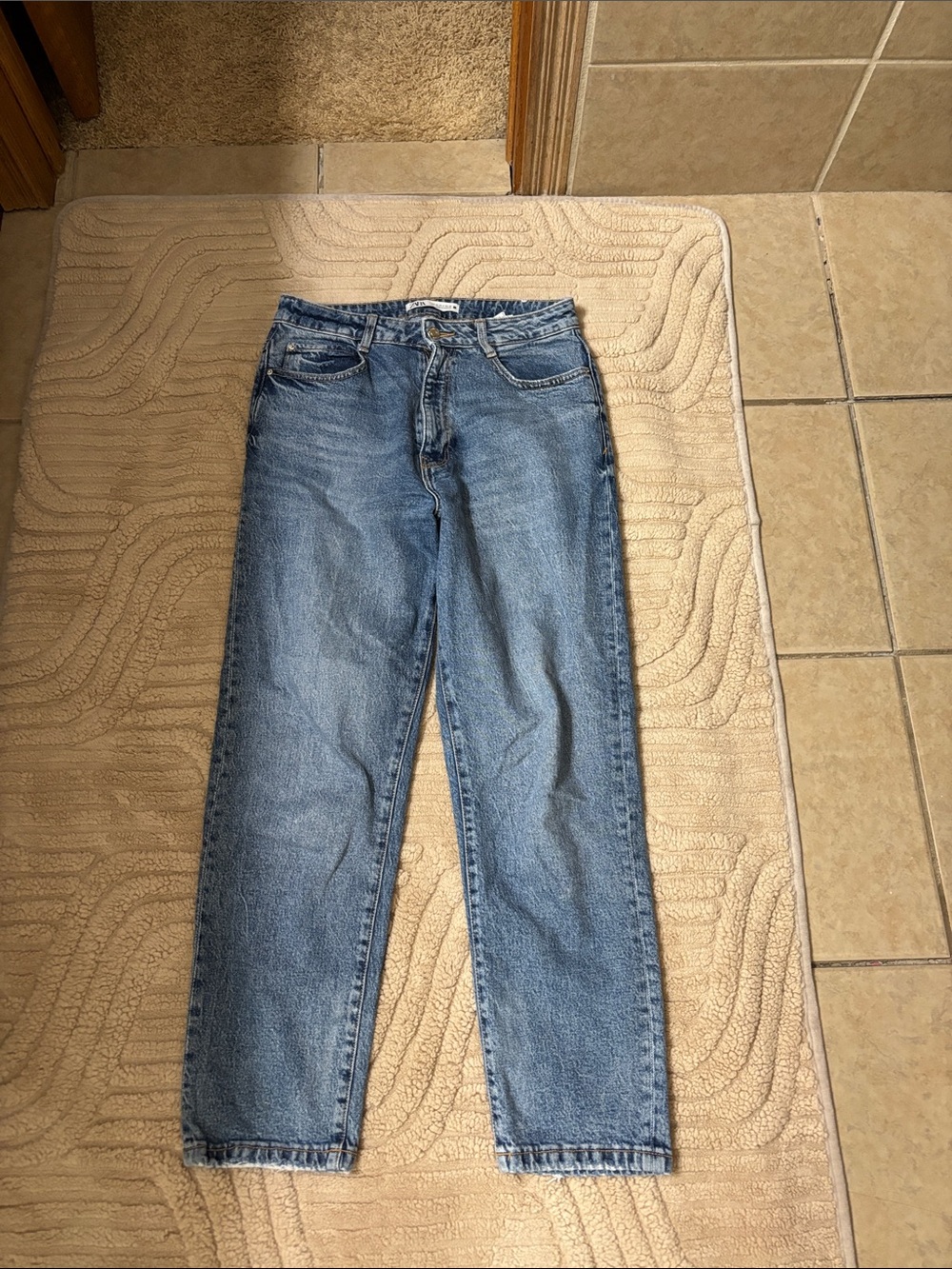 Zara Mid Wash Blue Denim Jeans